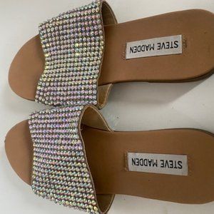 Steve Madden rhinestone slides